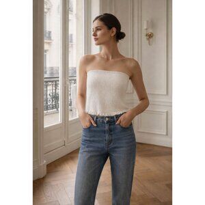 🌻 NEW LF SEEK THE LABEL White Smocked Tube Top Medium